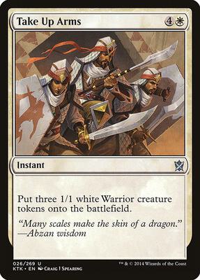 Take Up Arms card from Khans of Tarkir