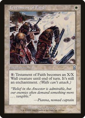 Testament of Faith card from Odyssey