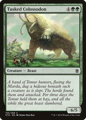 Tusked Colossodon card from Khans of Tarkir