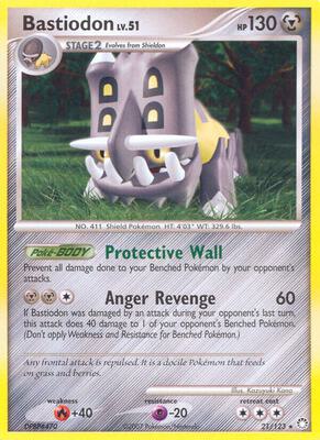 Bastiodon card from Mysterious Treasures