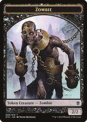 Zombie Token card from Khans of Tarkir