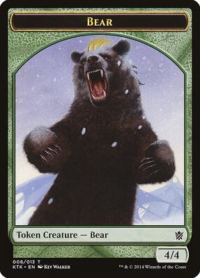Bear Token card from Khans of Tarkir