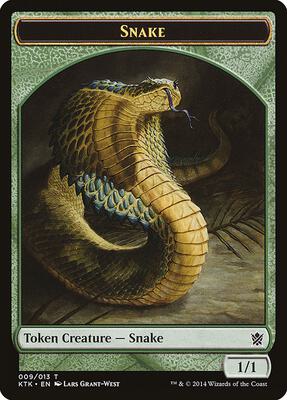 Snake Token card from Khans of Tarkir