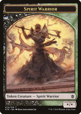 Spirit Warrior Token card from Khans of Tarkir