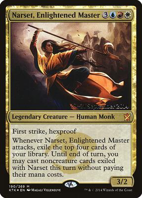 Narset, Enlightened Master card from Prerelease Cards
