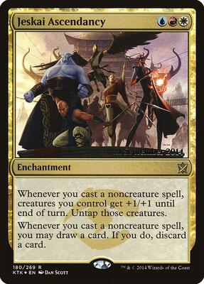 Jeskai Ascendancy card from Prerelease Cards
