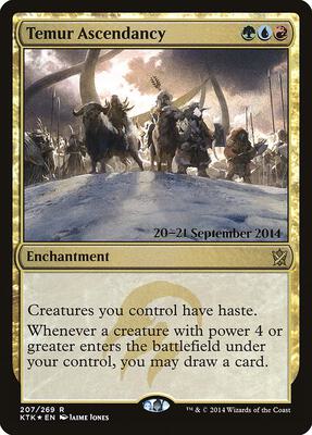 Temur Ascendancy card from Prerelease Cards