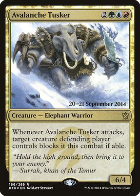 Avalanche Tusker card from Prerelease Cards