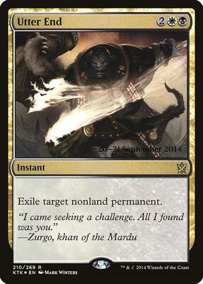 Utter End card from Prerelease Cards