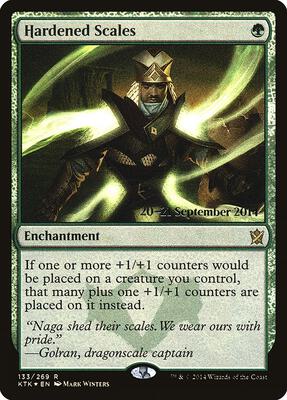 Hardened Scales card from Prerelease Cards