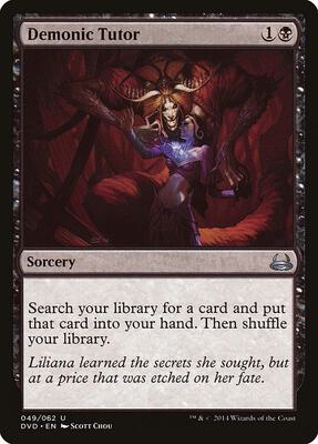 Demonic Tutor card from Duel Decks: Anthology
