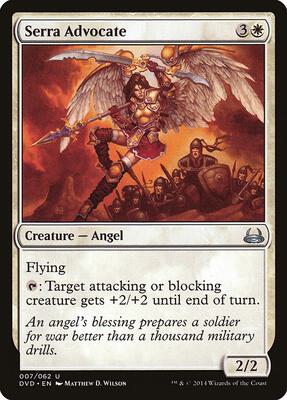 Serra Advocate card from Duel Decks: Anthology