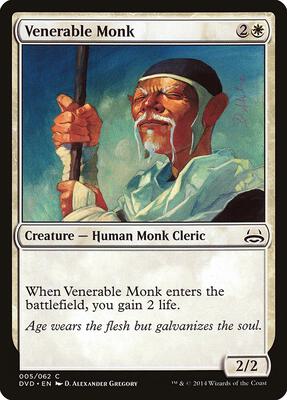 Venerable Monk card from Duel Decks: Anthology