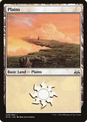 Plains (028) card from Duel Decks: Anthology