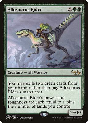 Allosaurus Rider card from Duel Decks: Anthology