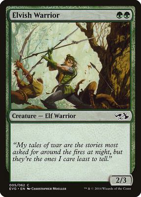 Elvish Warrior card from Duel Decks: Anthology