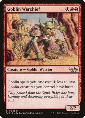 Goblin Warchief card from Duel Decks: Anthology