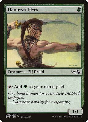 Llanowar Elves card from Duel Decks: Anthology