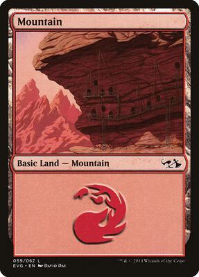 Mountain (059) (EVG) card from Duel Decks: Anthology