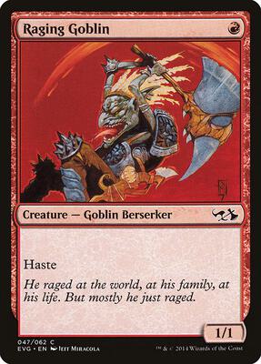 Raging Goblin card from Duel Decks: Anthology