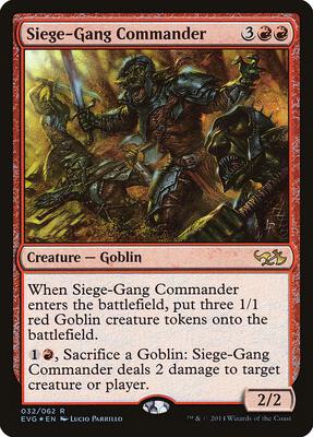 Siege-Gang Commander card from Duel Decks: Anthology