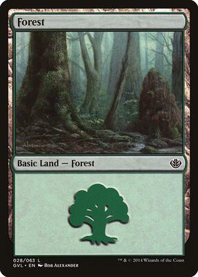 Forest (028) (GVL) card from Duel Decks: Anthology