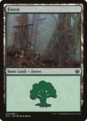 Forest (029) (GVL) card from Duel Decks: Anthology
