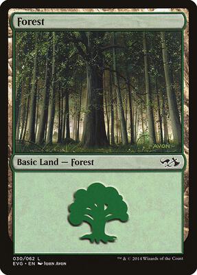 Forest (030) (EVG) card from Duel Decks: Anthology