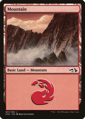 Mountain (061) (EVG) card from Duel Decks: Anthology