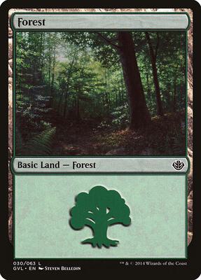 Forest (030) (GVL) card from Duel Decks: Anthology