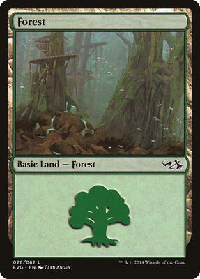 Forest (028) (EVG) card from Duel Decks: Anthology