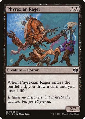 Phyrexian Rager card from Duel Decks: Anthology