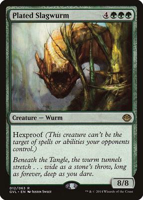 Plated Slagwurm card from Duel Decks: Anthology
