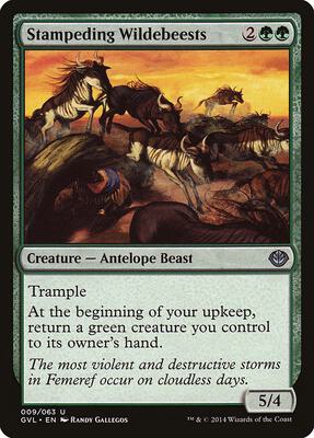 Stampeding Wildebeests card from Duel Decks: Anthology