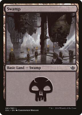 Swamp (061) (GVL) card from Duel Decks: Anthology