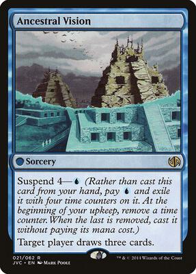 Ancestral Vision card from Duel Decks: Anthology