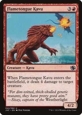 Flametongue Kavu card from Duel Decks: Anthology