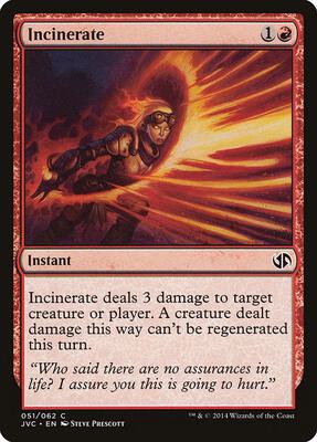 Incinerate card from Duel Decks: Anthology