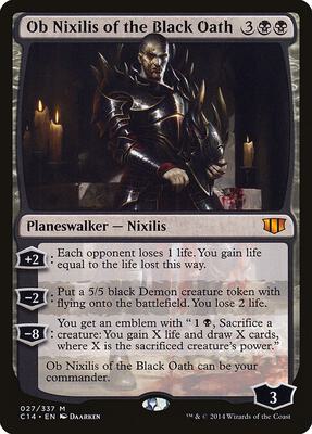 Ob Nixilis of the Black Oath card from Commander 2014