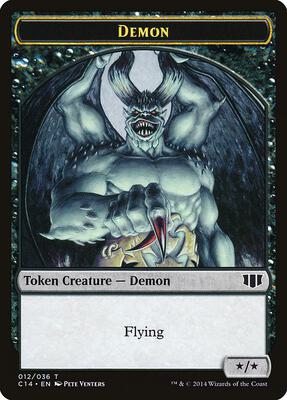 Demon (012) // Zombie (016) Double-Sided Token card from Commander 2014