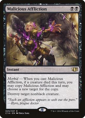 Malicious Affliction card from Commander 2014