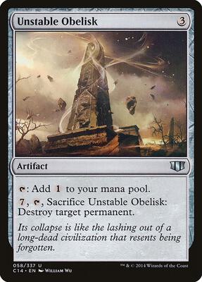 Unstable Obelisk card from Commander 2014