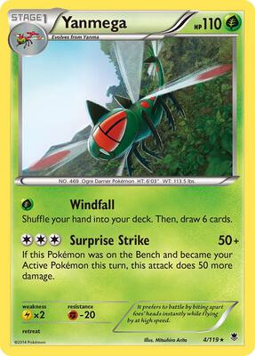 Yanmega card from XY - Phantom Forces
