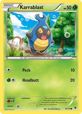 Karrablast card from XY - Phantom Forces