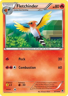 Fletchinder card from XY - Phantom Forces