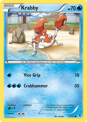 Krabby card from XY - Phantom Forces