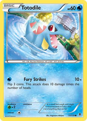Totodile card from XY - Phantom Forces
