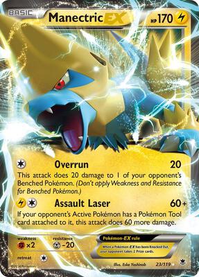 Manectric EX card from XY - Phantom Forces