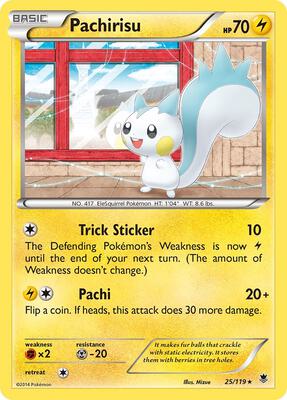 Pachirisu card from XY - Phantom Forces