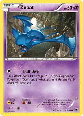 Zubat card from XY - Phantom Forces